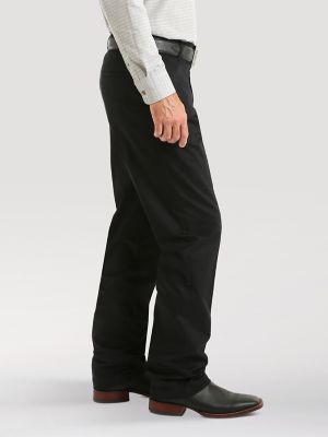 Men's Wrangler Casuals® Flat Front Relaxed Fit Pants in Black
