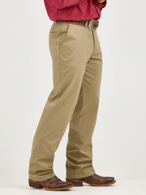 Relaxed fit canvas trousers · Khaki · Dressy