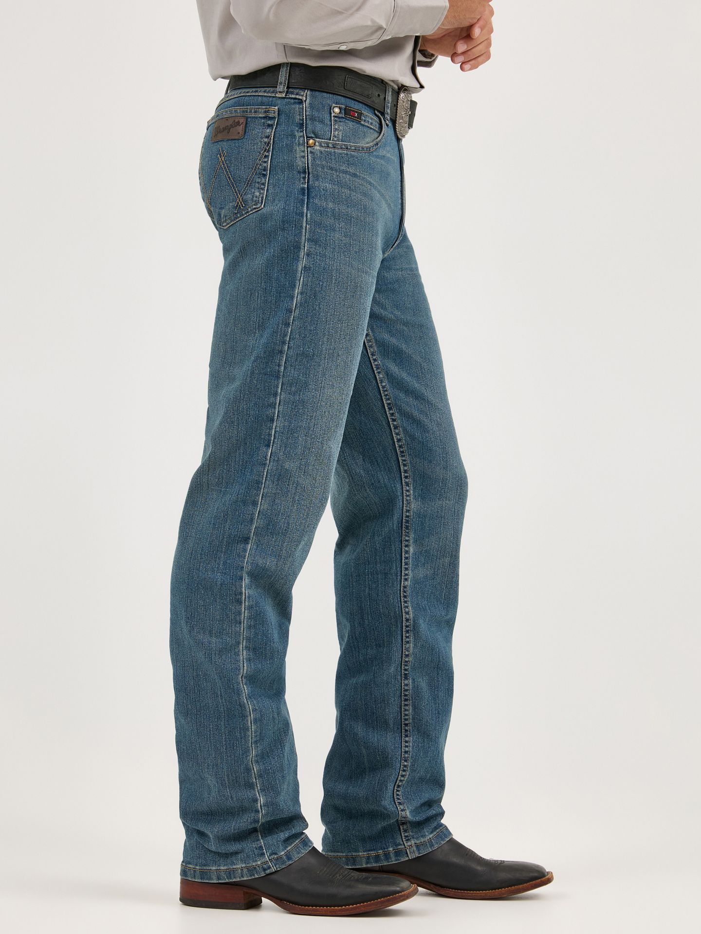 Мужские джинсы Wrangler 20X® Stretch 01 Competition Relaxed Jean, цвет: Barrel — фото 3