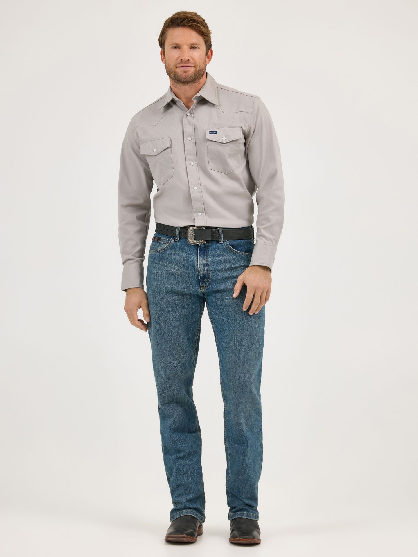 Мужские джинсы Wrangler 20X® Stretch 01 Competition Relaxed Jean, цвет: Barrel — фото 1