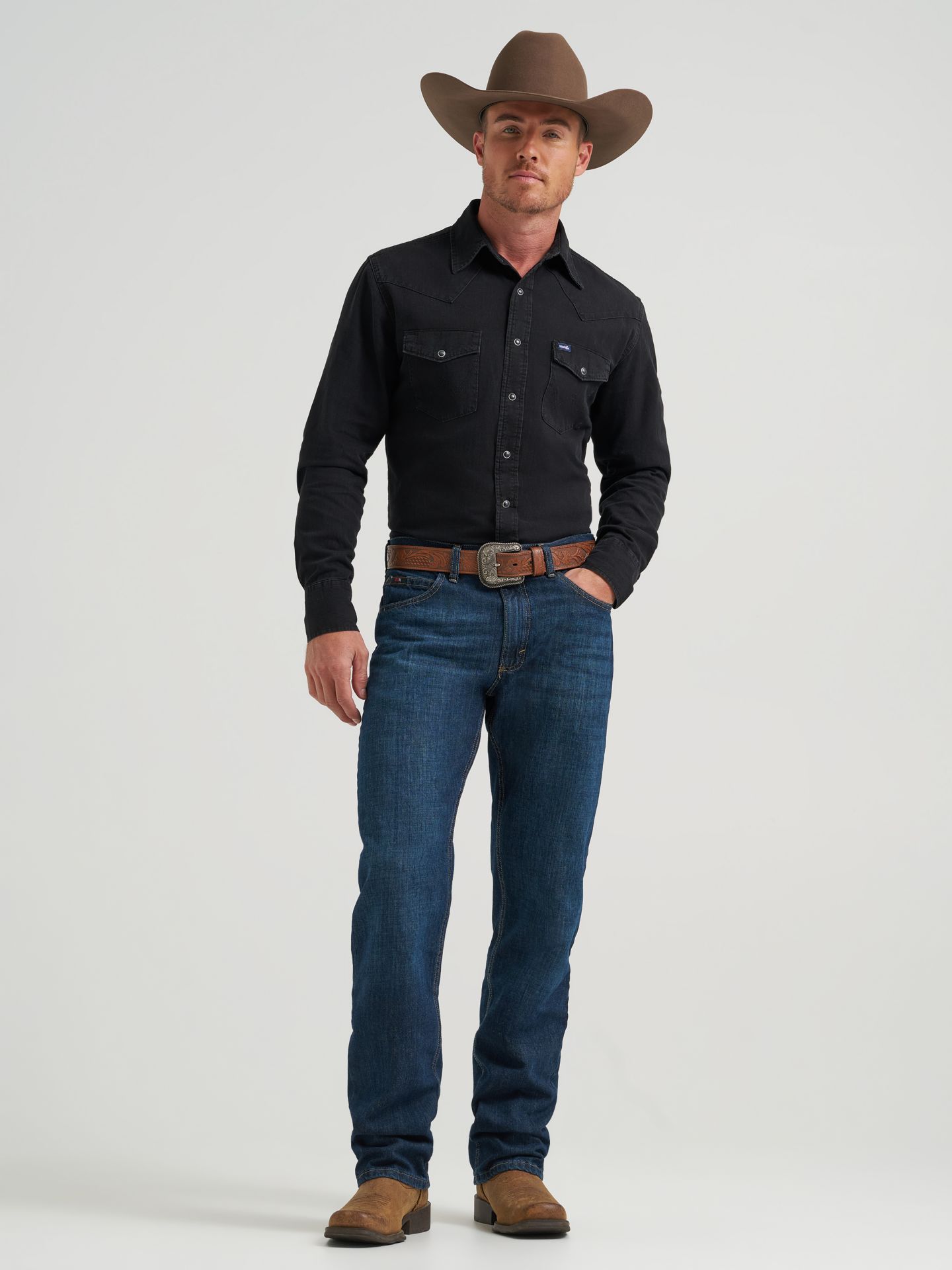 Мужские джинсы Wrangler 20X® 01 Competition, цвет: Глубокий синий — фото 2