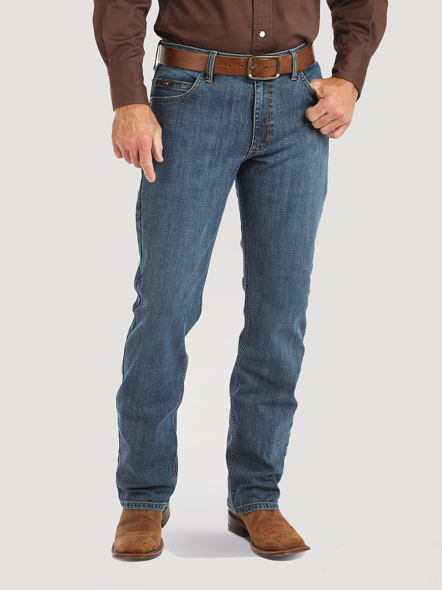 Men's Wrangler® 20X® Active Flex Slim Fit Jean in Stone Blue main view