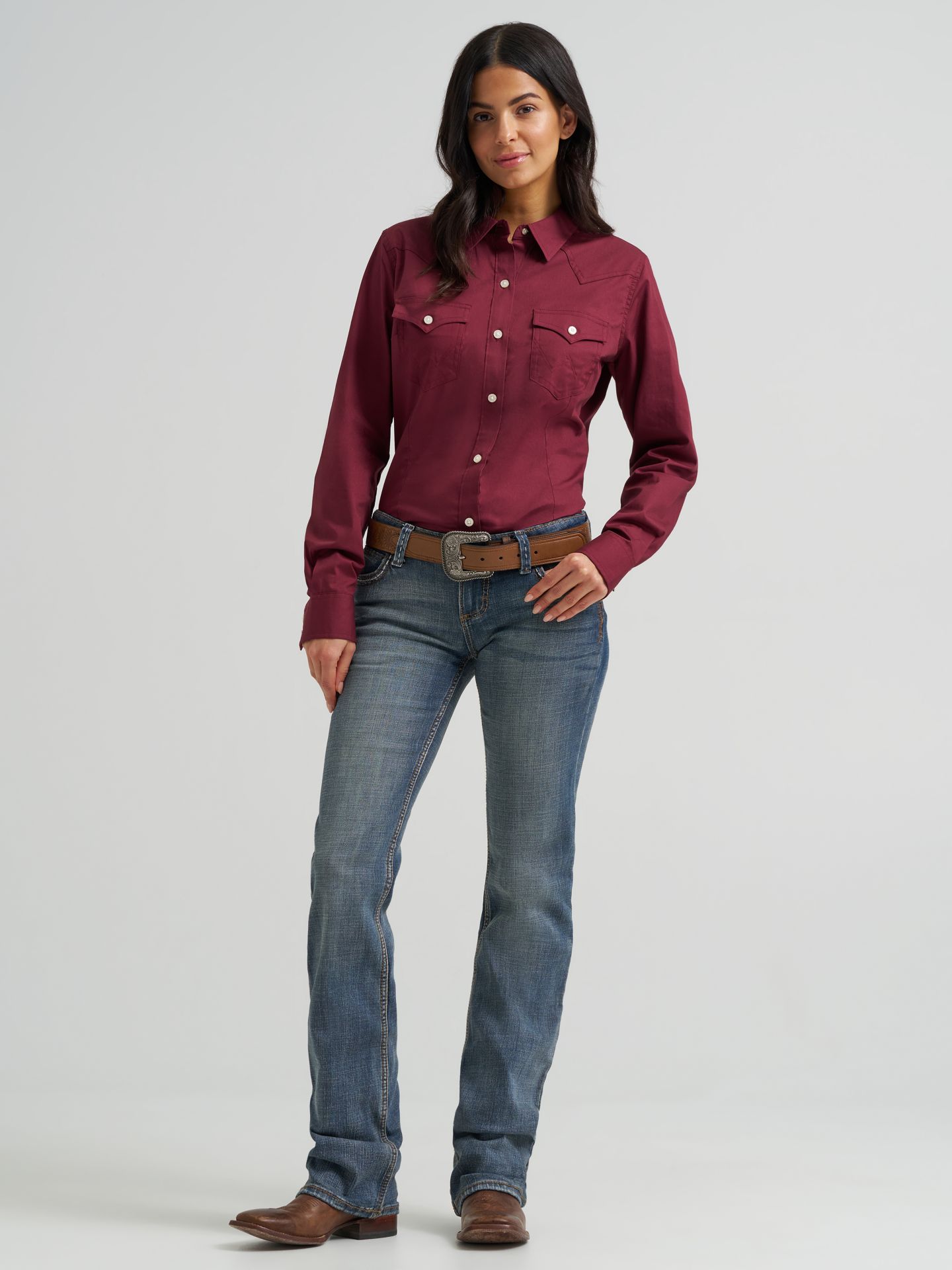 Женские джинсы Wrangler Retro® Sadie Bootcut, цвет: Варёный — фото 1