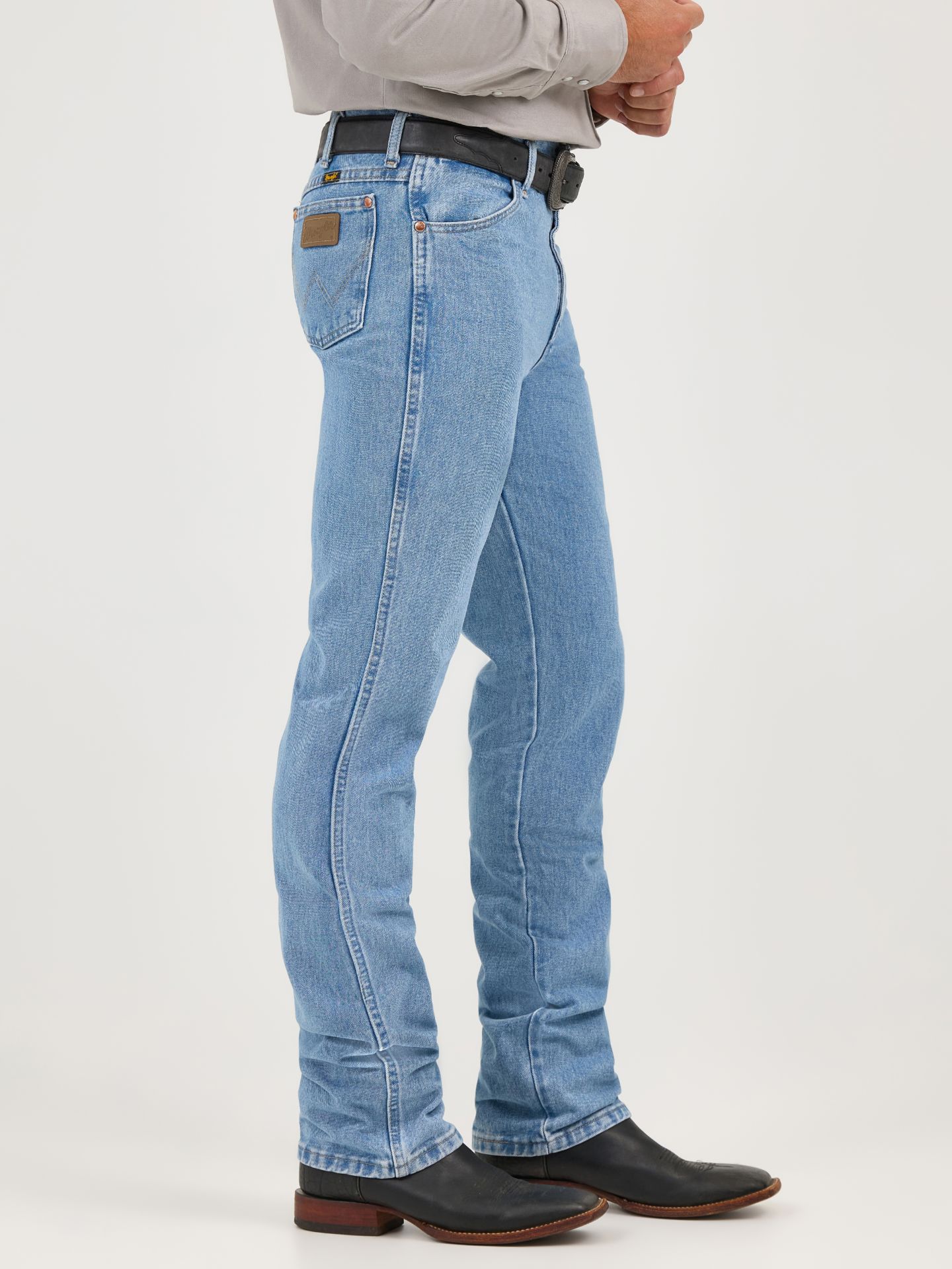 Мужские джинсы Wrangler Cowboy Cut® Slim Fit Jean, цвет: Состаренный варёный — фото 6