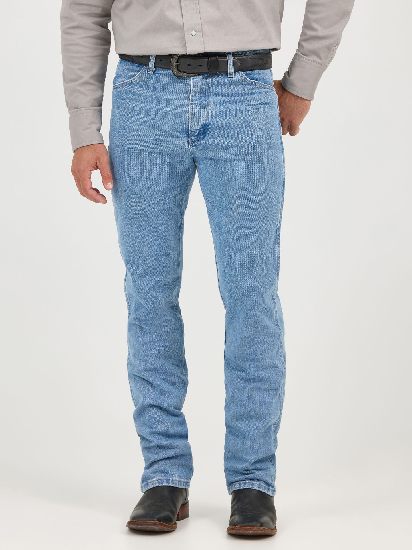 Мужские джинсы Wrangler Cowboy Cut® Slim Fit Jean, цвет: Состаренный варёный — фото 3