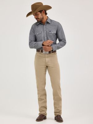 Wrangler® Cowboy Cut® Slim Fit Jean in Prewashed Tan