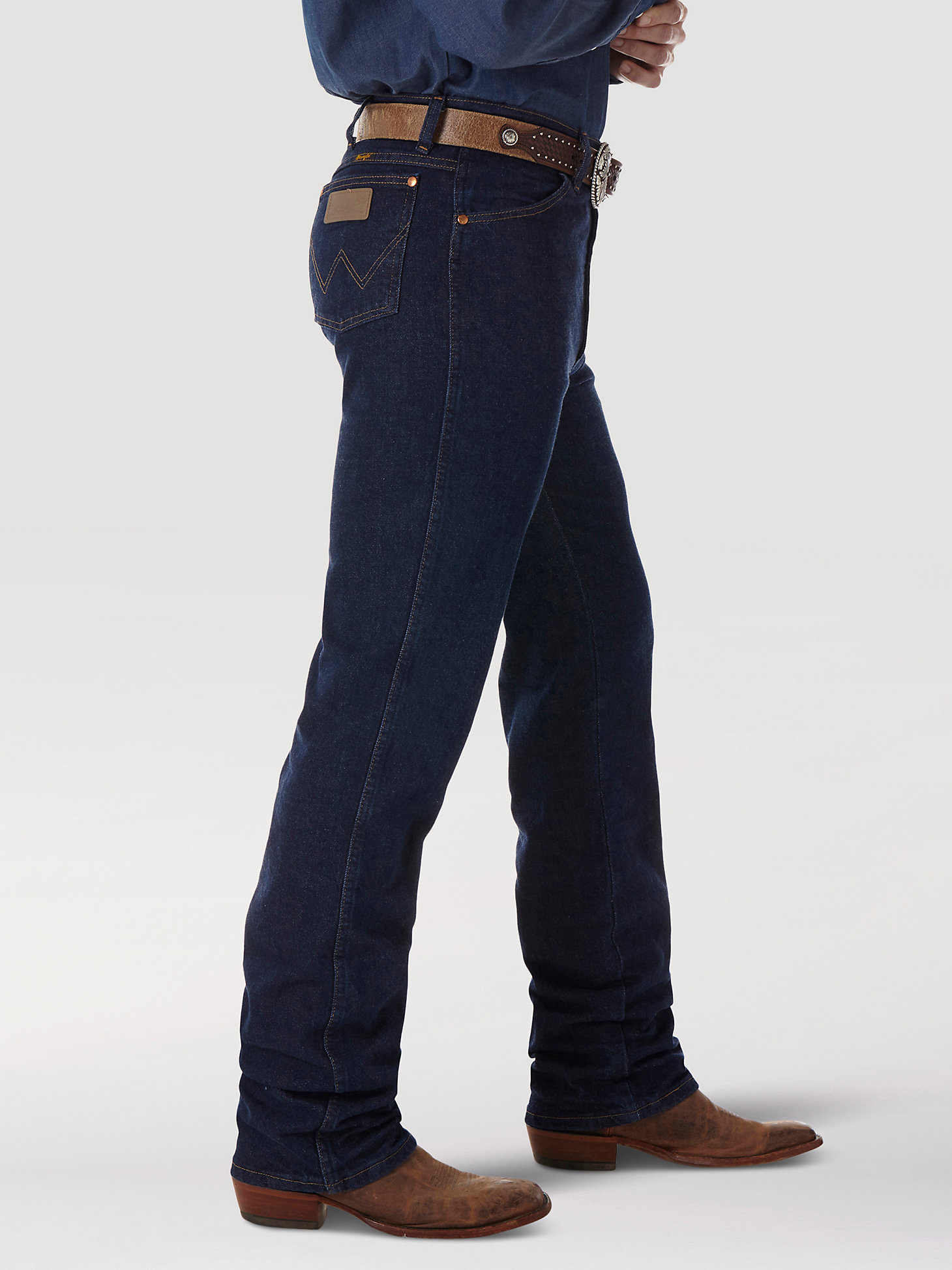Wrangler® Cowboy Cut® Navy Stretch Slim Fit Jean in Navy alternative view 1