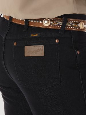Wrangler® Cowboy Cut® Stretch Slim Fit Jean in Black Stretch alternative view 3