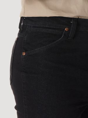 Wrangler® Cowboy Cut® Stretch Slim Fit Jean in Black Stretch alternative view 4