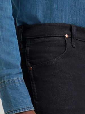 Wrangler&reg; Cowboy Cut&reg; Stretch Slim Fit Jean in Black Stretch alternative view 5