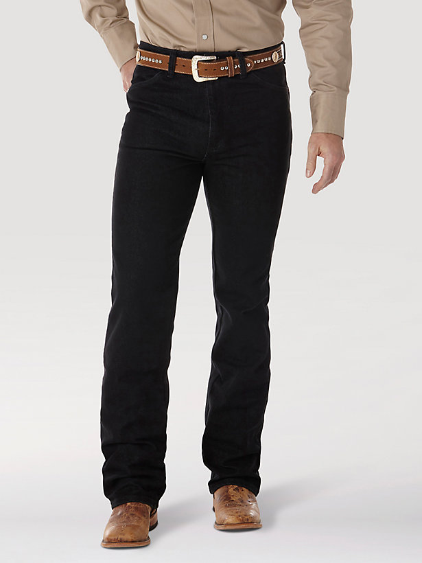 Wrangler® Cowboy Cut® Stretch Slim Fit Jean in Black Stretch