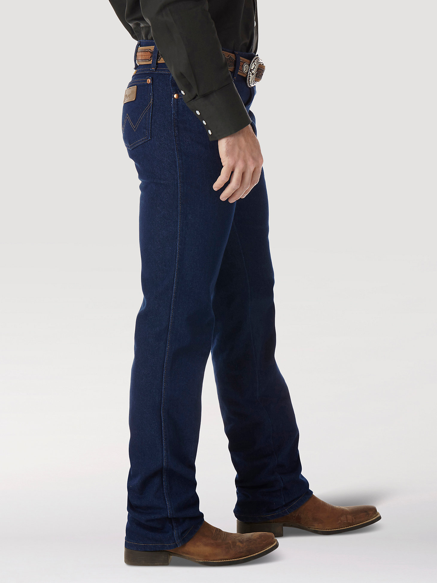 Wrangler® Cowboy Cut® Stretch Slim Fit Jean in Indigo Stretch alternative view 1
