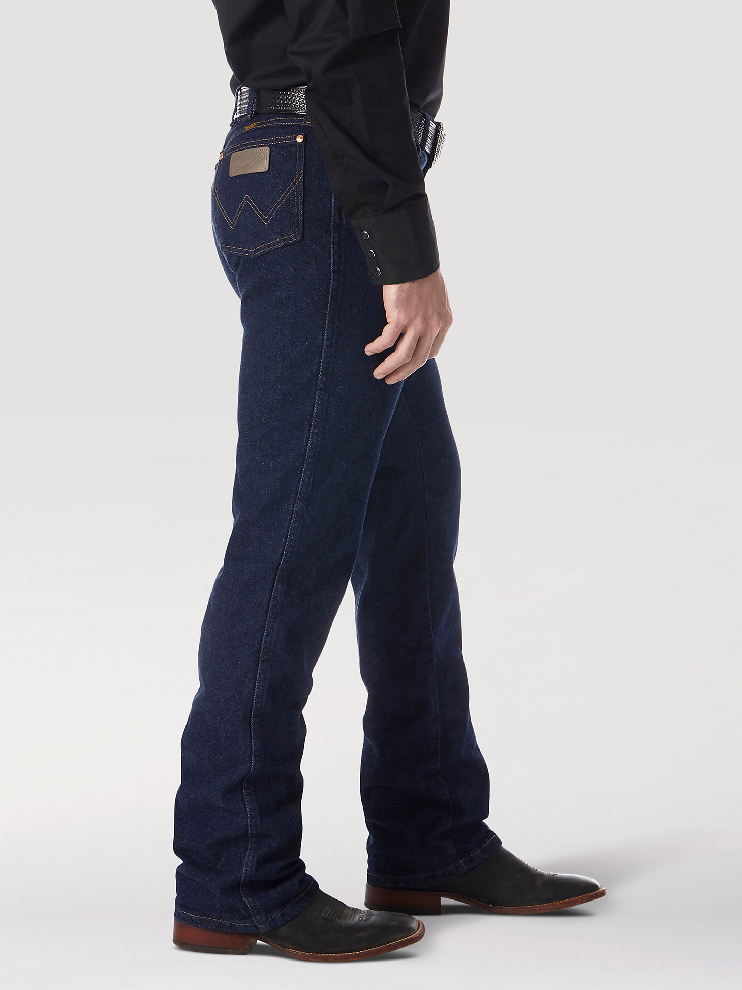 Wrangler® Cowboy Cut® Bootcut Stretch Regular Fit Jean in Navy alternative view 1