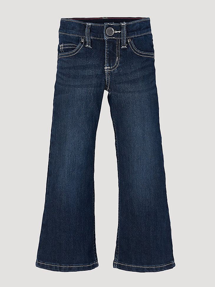 Girl's Wrangler® Premium Patch® Jean (4-14) in Dark Blue main view