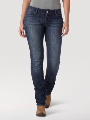 Women's Straight Leg Jean (Plus) in MS Wash