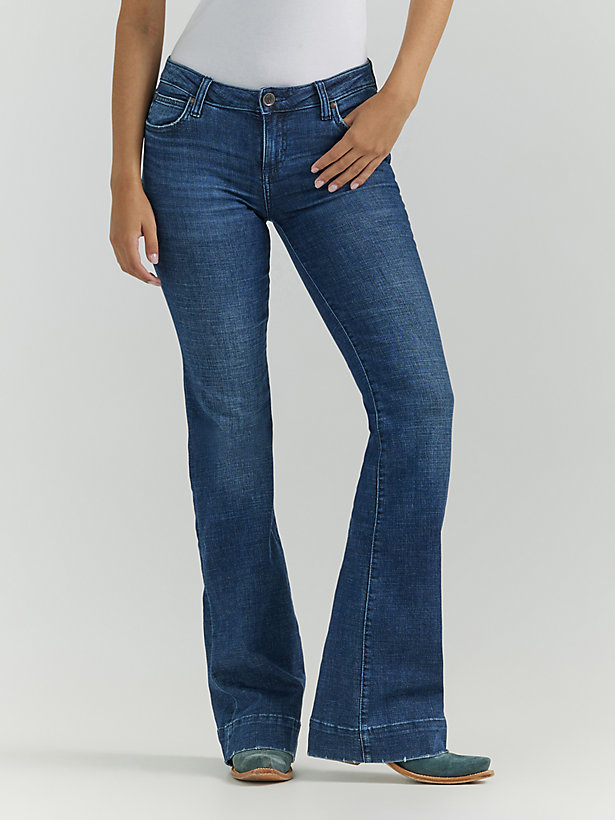 Blue Powder l Wrangler Denim Bootcut Jeans in Blue - Save 46% Blue Womens Clothing Jeans Bootcut jeans 