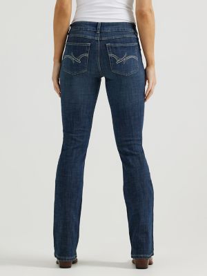 wrangler bootcut high rise jeans