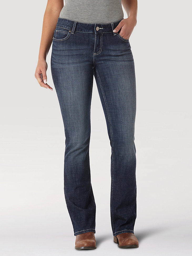 New Women Plus size 14 Stretch denim jeans BOOT LEG Regular length Vintage wash 
