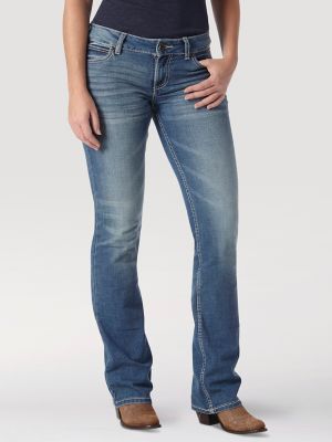 Wrangler Women's Retro Mae Mid Rise Bootcut Jeans - Medium Indigo