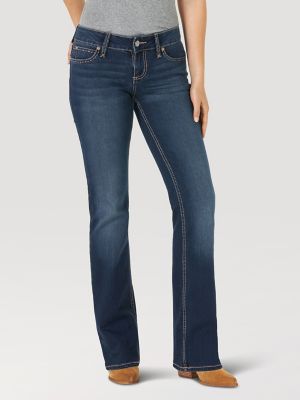 09MWZKE Wrangler Women's Mid Rise Boot Cut Jeans