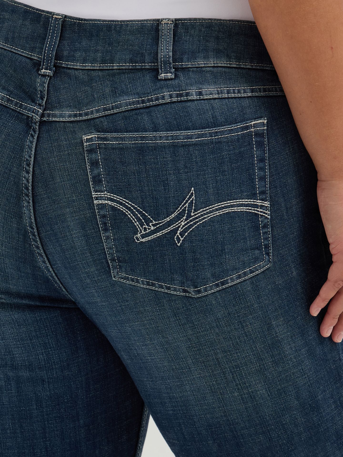 Женские джинсы-буткат Wrangler, больших размеров, цвет: Варёный — фото 4