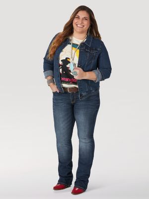 Wrangler Women's Retro Mae Mid Rise Stretch Boot Cut Jean