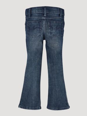 Girl's Wrangler&reg; Premium Patch&reg; Jean (4-14) in Mid Blue alternative view