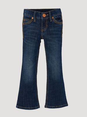 Girl's Wrangler® Premium Patch® Jean (4-14) in Dark Blue