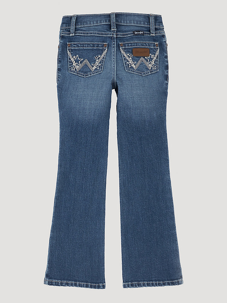 Girl's Wrangler® Premium Patch® Jean (4-14) in Dakota alternative view