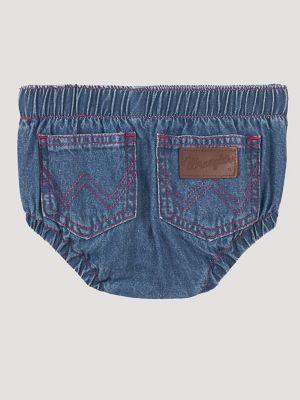 Baby Wrangler® Diaper Cover in Denim/Pink