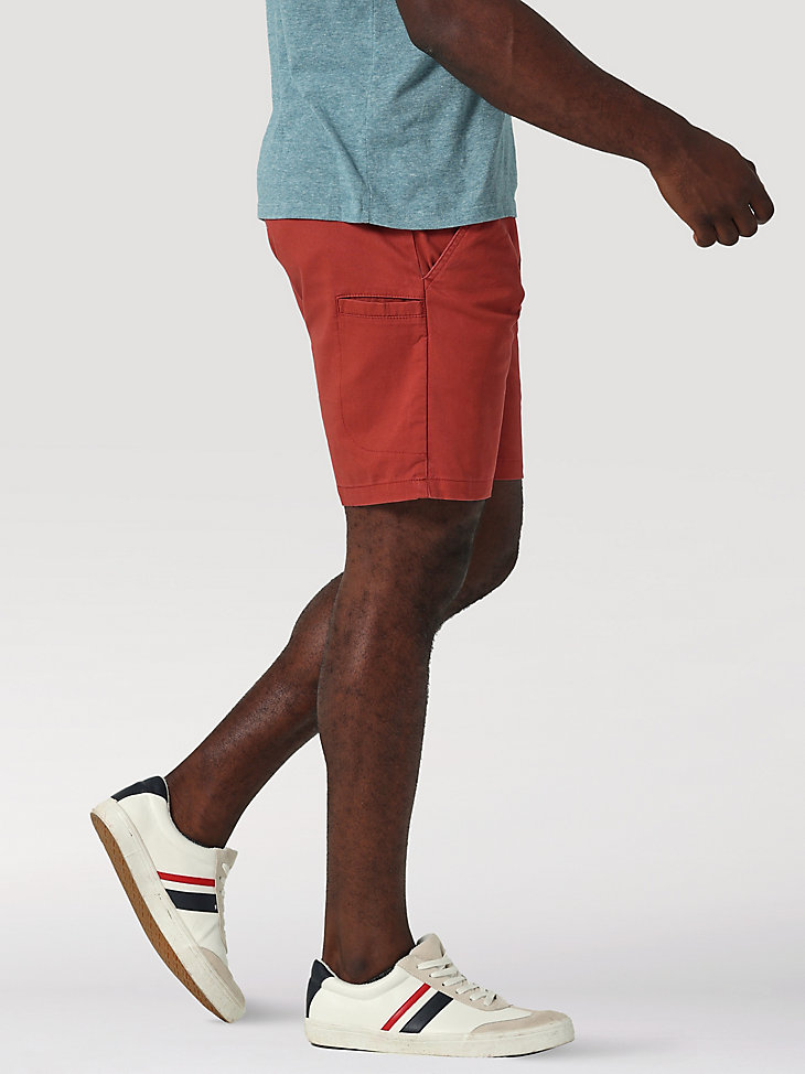 Wrangler Rugged Wear® Flat Front Chino Short in Dark Red alternative view
