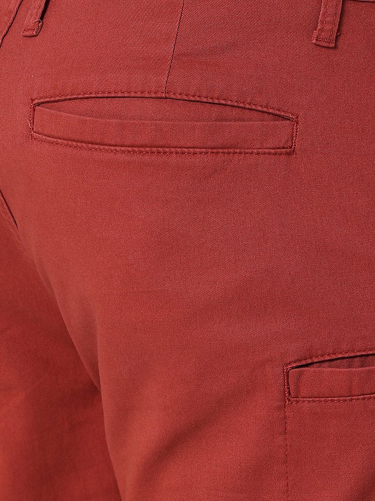Wrangler Rugged Wear® Flat Front Chino Short in Dark Red alternative view 3