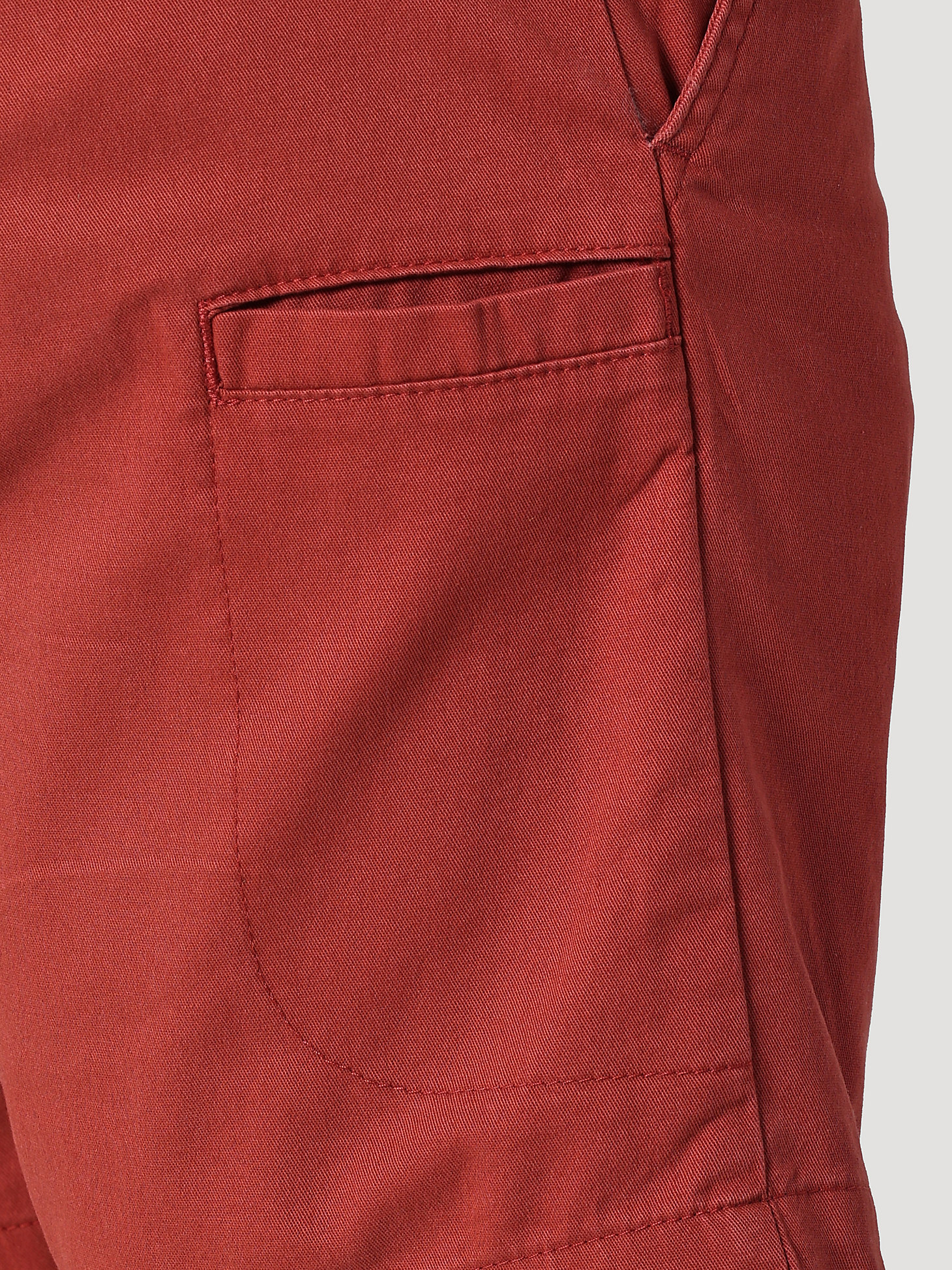 Wrangler Rugged Wear® Flat Front Chino Short in Dark Red alternative view 4