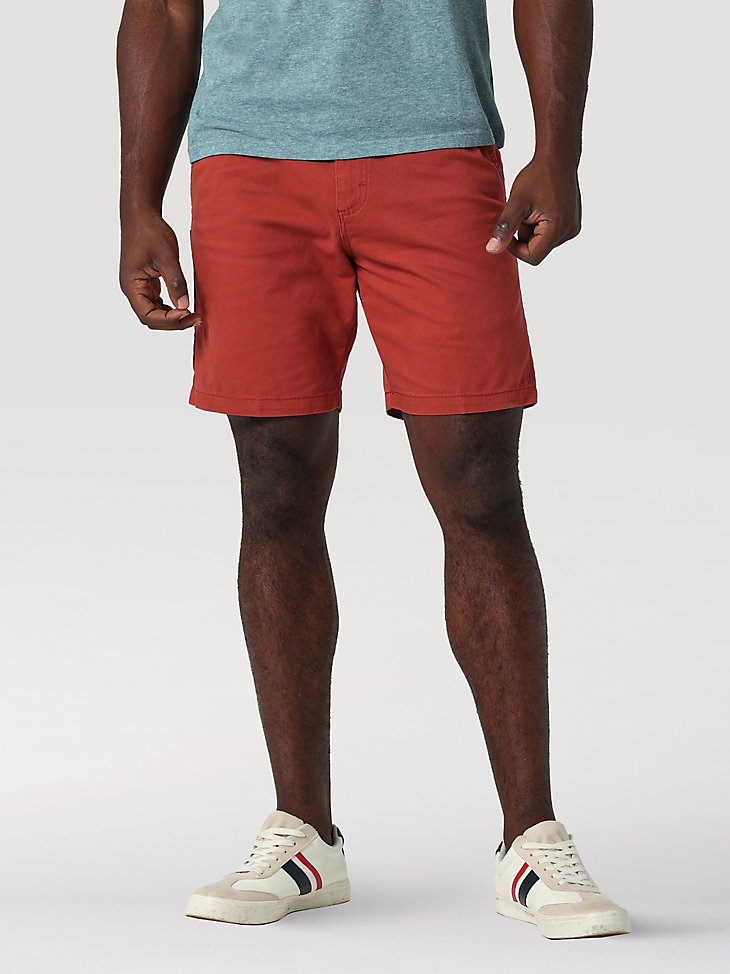 Wrangler Rugged Wear® Flat Front Chino Short in Dark Red main view