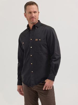 Wrangler® RIGGS Workwear® Long Sleeve Button Down Solid Twill Work