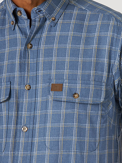 Wrangler Riggs Workwear Men's Long Sleeve Foreman Plaid Workshirt 