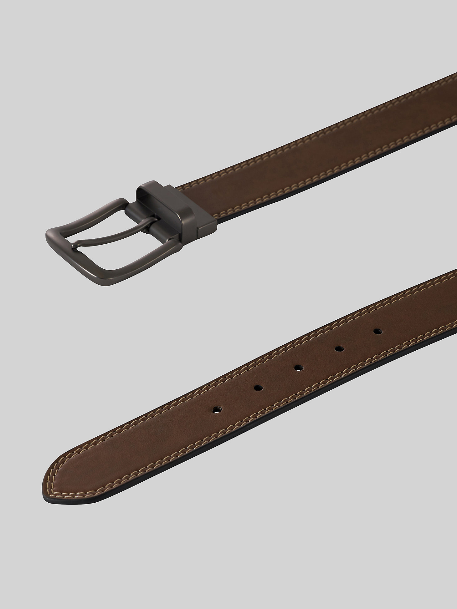 Men's Reversible Leather Belt in Dark Brown alternative view 2