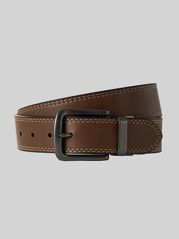 Men's Reversible Leather Belt in Dark Brown main view
