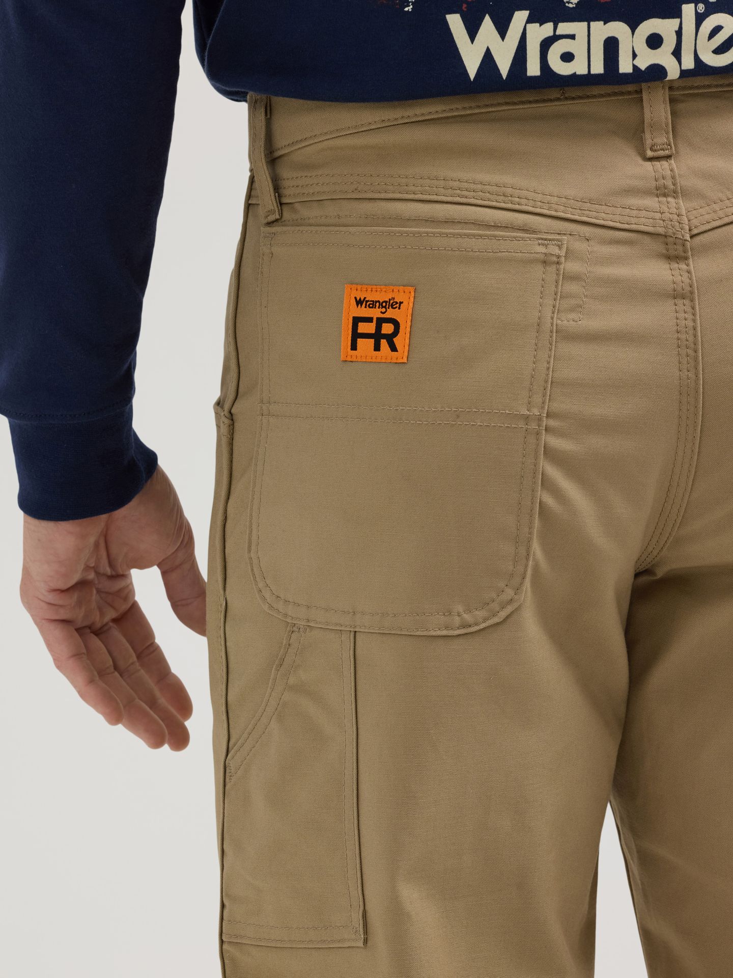 Мужские брюки Wrangler FR Flame-Resistant Riggs Carpenter, цвет: Хаки — фото 3