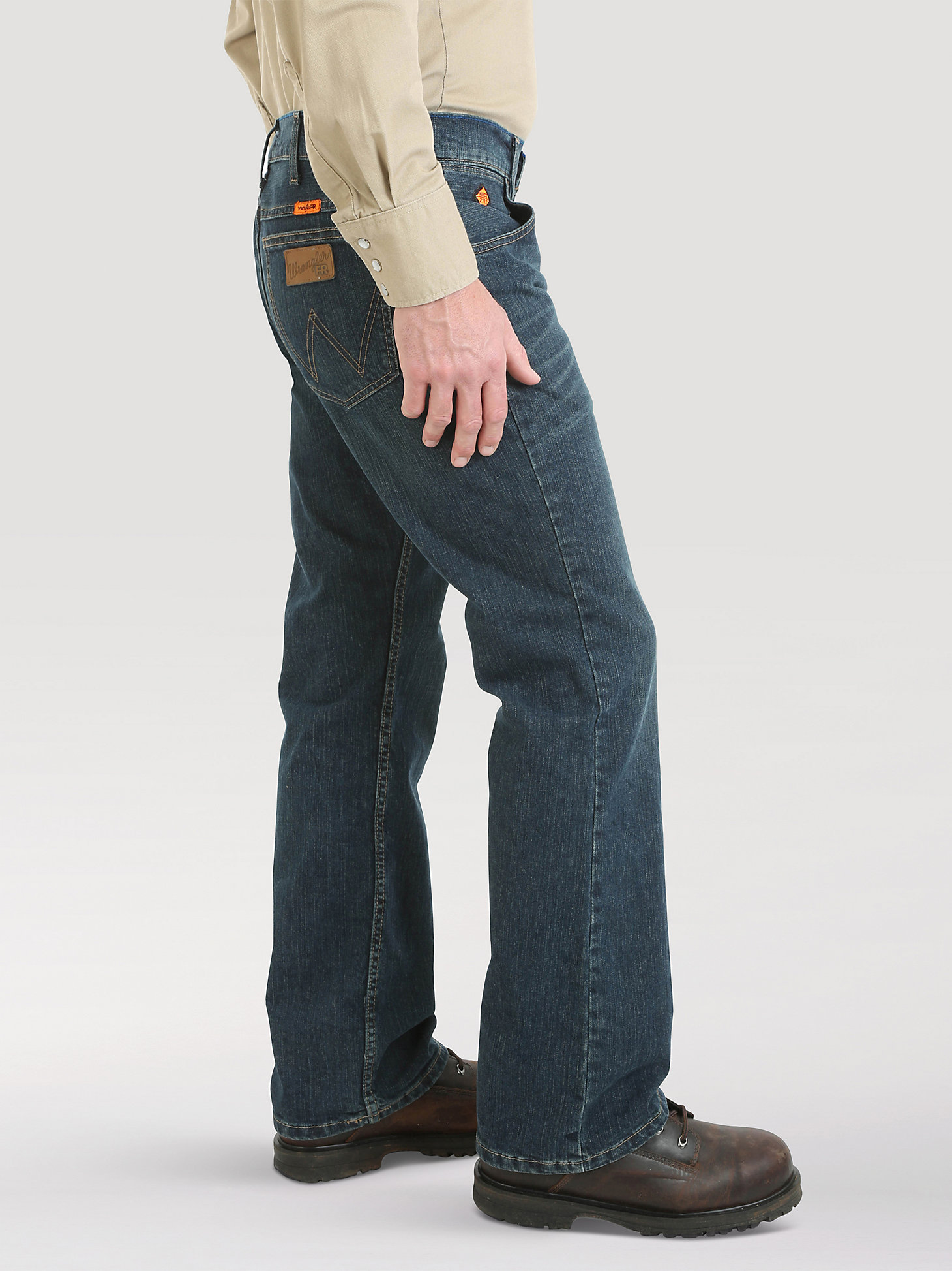 Wrangler Retro® FR Flame Resistant Slim Boot Jean in Caden Dark Tint main view