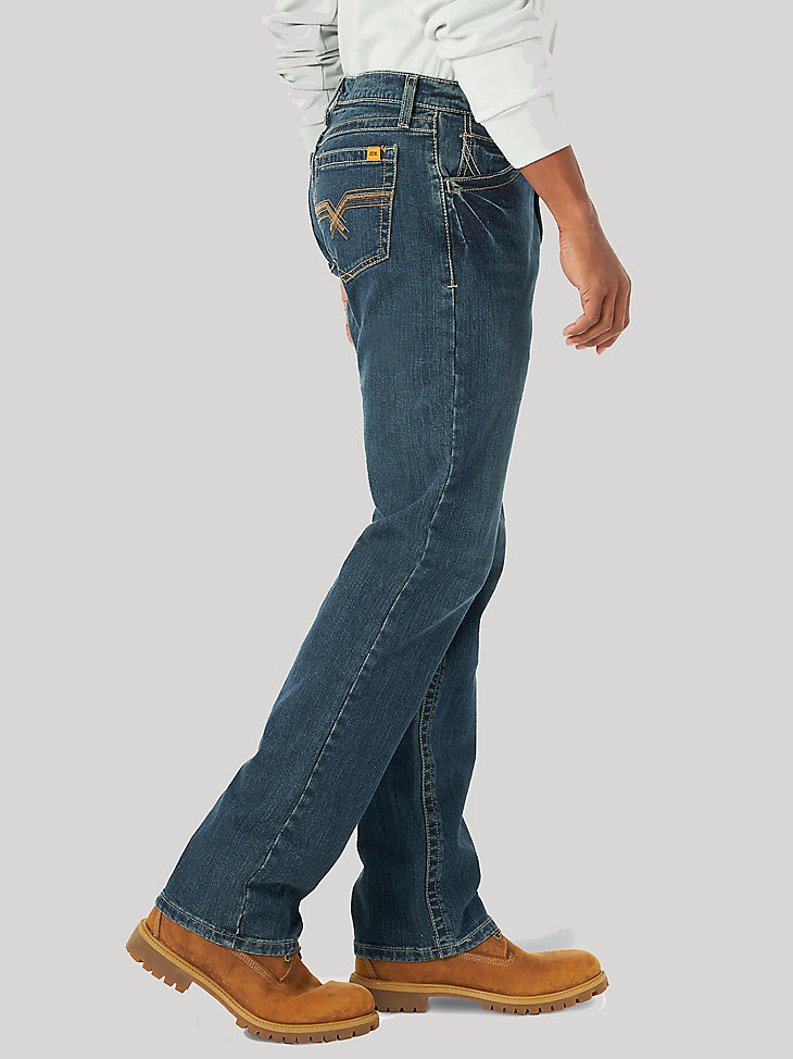 Men’s Wrangler® 20X® No. 42 Flame Resistant Vintage Bootcut Work Jean in Dark Denim alternative view