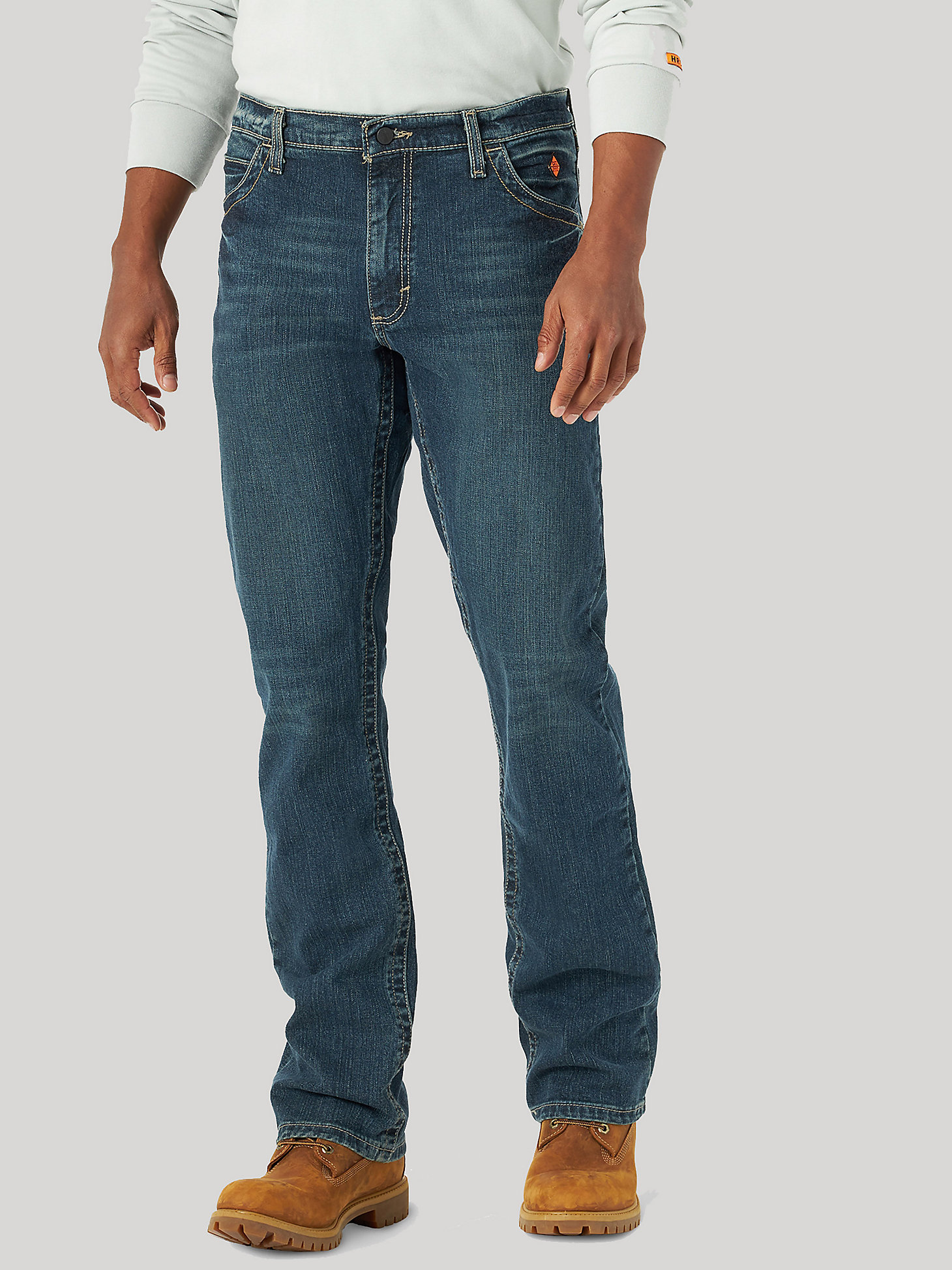 Men’s Wrangler® 20X® No. 42 Flame Resistant Vintage Bootcut Work Jean in Dark Denim main view