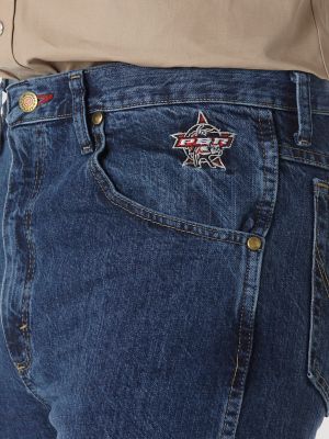 Men's Wrangler® PBR® Slim Fit Jean in Authentic Stone