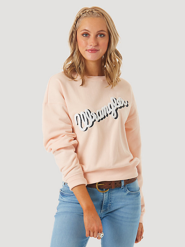 Women's Chenille Logo Embroidered Pullover