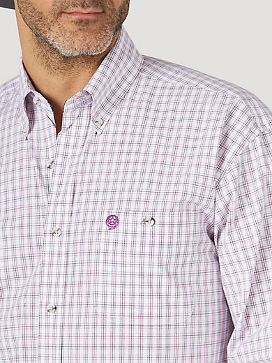 Wrangler Mens One Pocket Button Down Shirt 