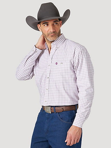 YUNY Mens Long Sleeve Button Regular Fit Oversized Plaid Western Shirt 13 M 