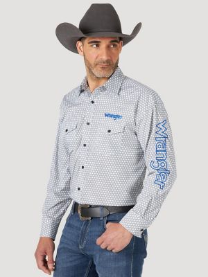 wrangler logo western shirts