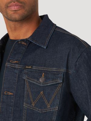 Men's Wrangler® Classic Denim Trucker Jacket in Dark Wash