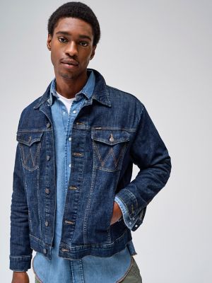 Men's Wrangler® Classic Denim Trucker Jacket in Dark Wash