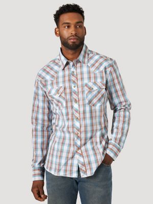 Wrangler long sleeve hot sale western shirts